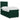 Pat box spring cu saltea, verde închis, 90x200 cm, catifea