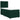 Pat box spring cu saltea, verde închis, 90x200 cm, catifea