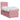 Pat box spring cu saltea, roz, 90x200 cm, catifea