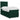 Pat box spring cu saltea, verde închis, 100x200 cm, catifea