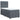 Pat box spring cu saltea, gri închis, 100x200 cm, catifea