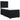 Pat box spring cu saltea, negru, 100x200 cm, catifea