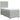 Pat box spring cu saltea, gri deschis, 100x200 cm, catifea