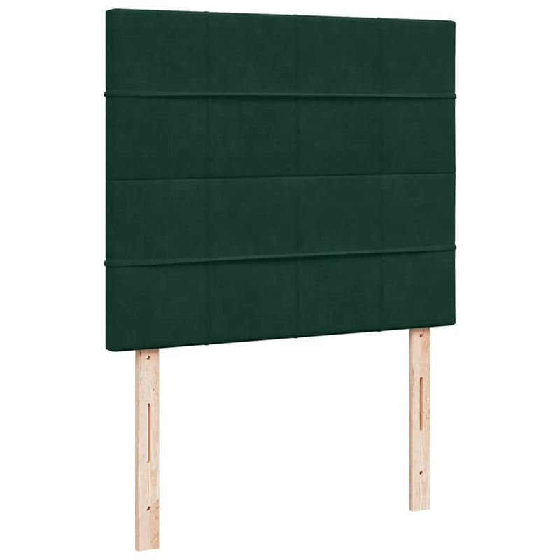 Pat box spring cu saltea, verde închis, 120x190 cm, catifea