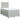 Pat continental cu saltea, gri deschis, 120x200 cm, catifea