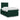 Pat box spring cu saltea, verde închis, 120x200 cm, catifea