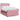 Pat box spring cu saltea, roz, 140x190 cm, catifea