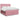 Pat box spring cu saltea, roz, 180x200 cm, catifea