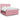 Pat box spring cu saltea, roz, 200x200 cm, catifea