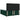 Pat box spring cu saltea, verde închis, 200x200 cm, catifea
