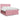 Pat box spring cu saltea, roz, 200x200 cm, catifea