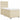 Pat box spring cu saltea, crem, 80x200 cm, textil