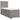 Pat box spring cu saltea, gri taupe, 90x190 cm, textil