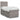 Pat box spring cu saltea, gri taupe, 90x190 cm, textil