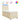 Pat box spring cu saltea, crem, 90x190 cm, textil