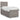Pat box spring cu saltea, gri taupe, 90x190 cm, textil