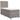 Pat box spring cu saltea, gri taupe, 90x200 cm, textil