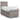 Pat box spring cu saltea, gri taupe, 90x200 cm, textil