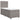 Pat box spring cu saltea, gri taupe, 90x200 cm, textil