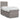 Pat box spring cu saltea, gri taupe, 90x200 cm, textil