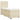 Pat box spring cu saltea, crem, 90x200 cm, textil
