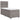 Pat box spring cu saltea, gri taupe, 90x200 cm, textil