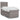 Pat box spring cu saltea, gri taupe, 90x200 cm, textil