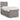 Pat box spring cu saltea, gri taupe, 90x200 cm, textil