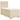Pat box spring cu saltea, crem, 90x200 cm, textil