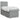 Pat box spring cu saltea, gri deschis, 100x200 cm, textil
