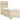 Pat box spring cu saltea, crem, 100x200 cm, textil