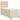 Pat box spring cu saltea, crem, 100x200 cm, textil