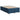 Pat box spring cu saltea, albastru, 120x190 cm, material textil