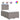 Pat box spring cu saltea, taupe, 120x190 cm material textil