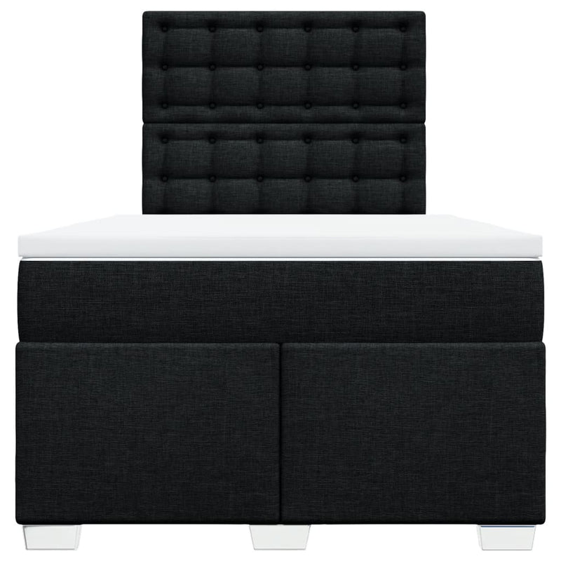 Pat box spring cu saltea, negru, 120x190 cm, catifea