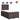 Pat box spring cu saltea, maro închis, 120x190 cm, textil