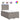 Pat box spring cu saltea, taupe, 120x190 cm material textil