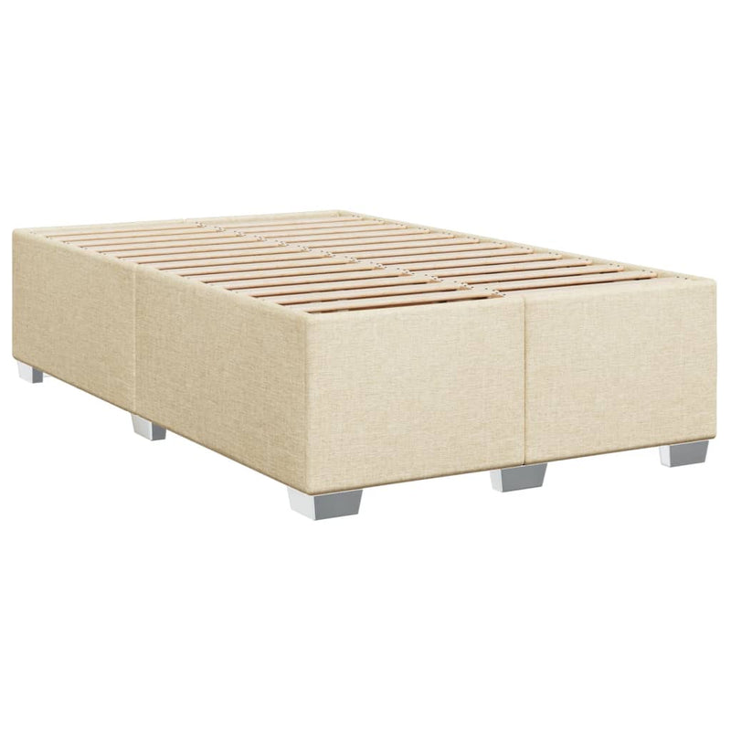 Pat continental cu saltea, crem, 120x190 cm, textil