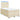 Pat box spring cu saltea, crem, 120x200 cm, textil