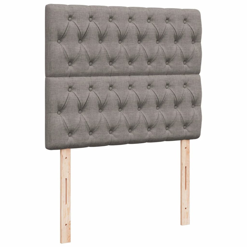 Pat box spring cu saltea, gri taupe, 120x200 cm, textil