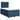 Pat box spring cu saltea, albastru, 120x200 cm, textil
