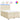 Pat box spring cu saltea, crem, 140x200 cm, textil