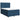 Pat box spring cu saltea, albastru, 140x200 cm, textil