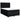 Pat box spring cu saltea, negru, 140x190 cm, textil