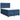 Pat box spring cu saltea, albastru, 140x200 cm, textil