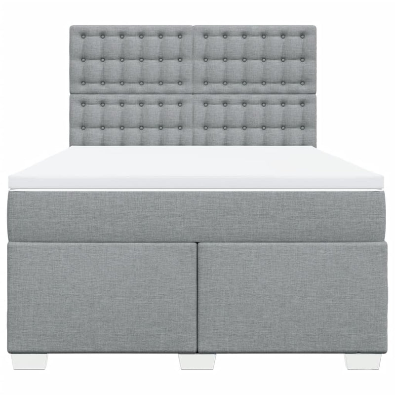 Pat continental, gri deschis, 140x200 cm, material textil