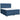 Pat box spring cu saltea, albastru, 180x200 cm, material textil