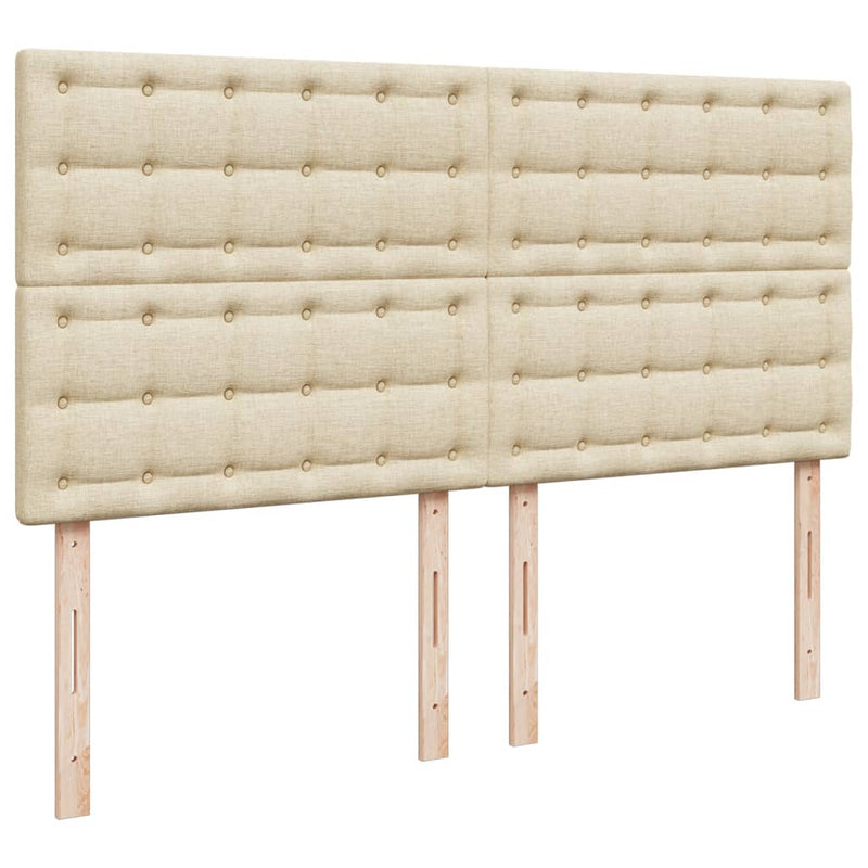 Pat continental cu saltea, crem, 180x200 cm, textil