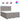 Pat box spring cu saltea, gri taupe, 200x200 cm, textil
