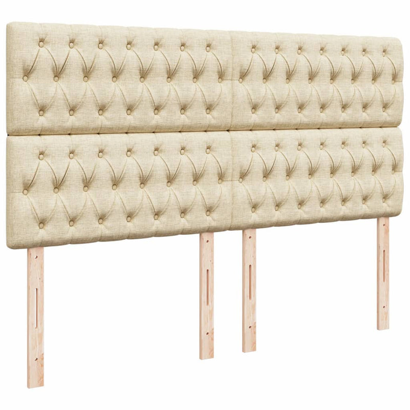 Pat box spring cu saltea, crem, 200x200 cm, textil